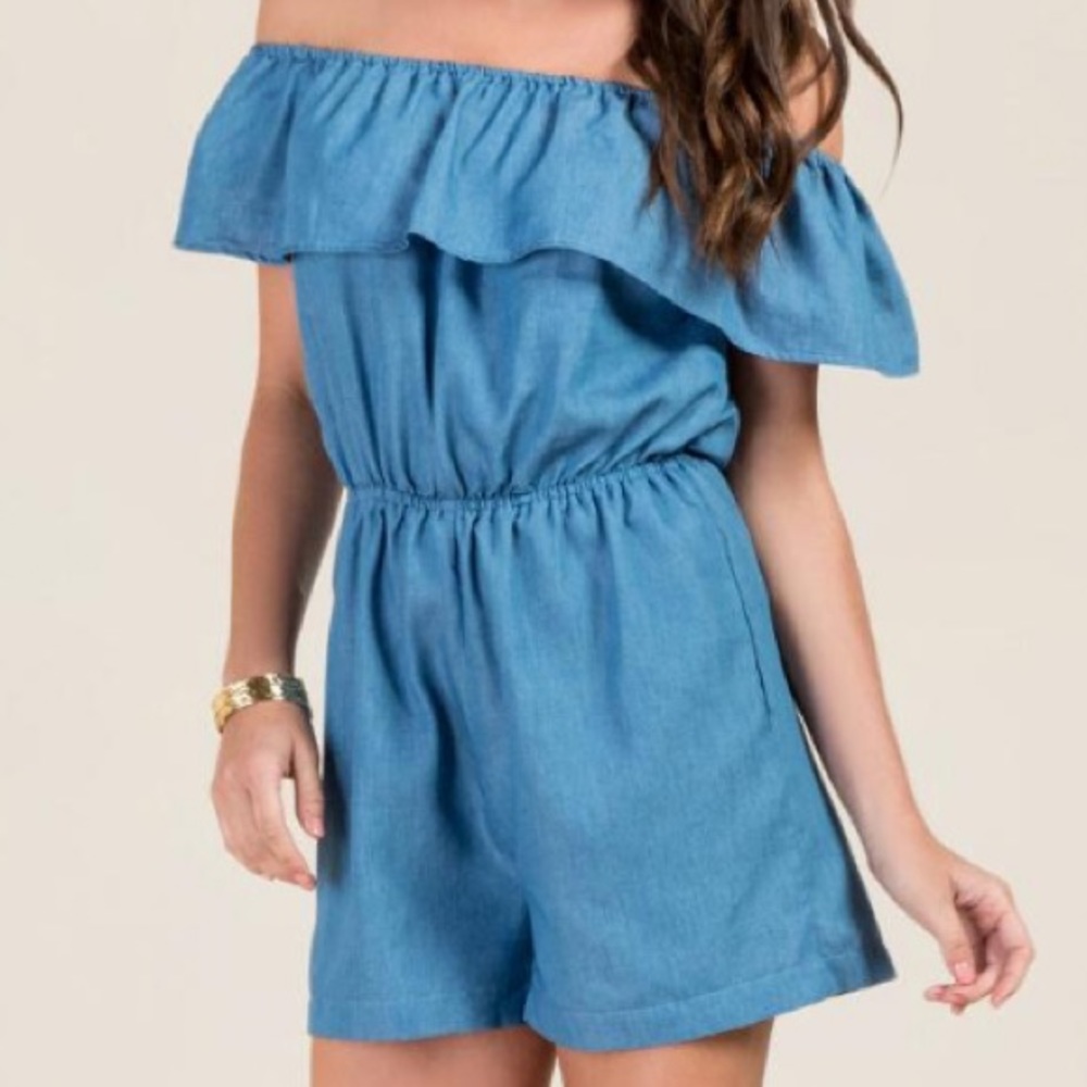 Francesca’s Chambray Romper